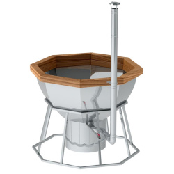 Банный чан 8 граней на подставке с печью